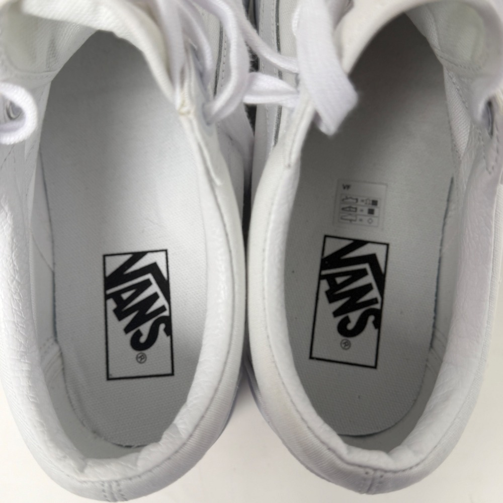 Vans Old Skool Stackform True White Canvas Platform Sneakers Mens 7 Womens 8.5 - Picture 4 of 16
